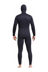 SBART Men's 5MM 2 Piece Cool Water Wetsuit with Hood, Black