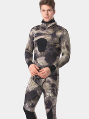 2 Piece Wetsuit with Hood Camo Men