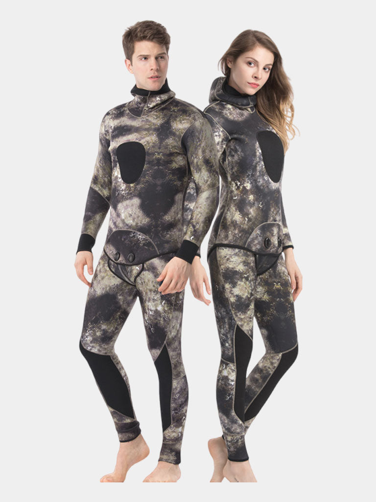 2 Piece Wetsuit with Hood Camo