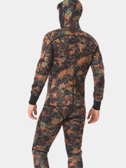 2 Piece Wetsuit with Hood CoralPattern Back