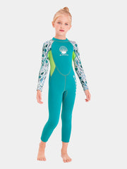 2.5mm Girls Wetsuit Winter Swimsuit Green