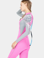 2MM Long Sleeve One Piece Wetsuit for Women Pink