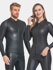 2MM Leather Wetsuit Jacket Black