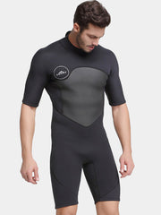 SBART Men's 2mm Plus Size One Piece Shorty Wetsuit