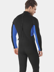 3mm Mens One Piece Thermal Surfing Wetsuit Black Back