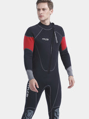 3mm Mens One Piece Thermal Surfing Wetsuit Black Red