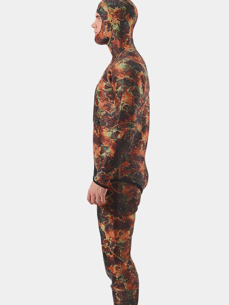 5mm 2 Piece Camo Hooded Wetsuit