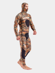 HISEA 5mm Open Cell Beavertail 2 Piece Camo Wetsuit