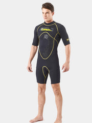 SLINX Men's 3mm One Piece Shorty Back Zip Wetsuit