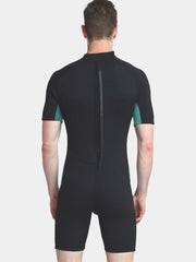 ALEEYA Men 3MM Shorty Wetsuit Back