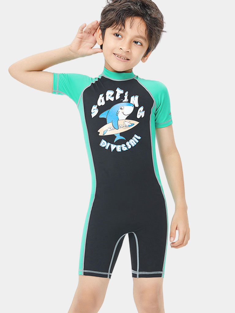 Boys Short Sleeve Back Zip Wetsuit