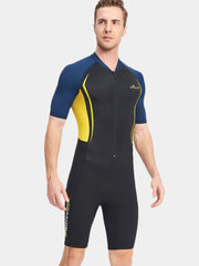 DIVE SAIL 1.5MM Neoprene Shorty One piece Wetsuit Men Yellow Front