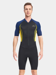 DIVE SAIL 1.5MM Neoprene Shorty One piece Wetsuit Men Yellow