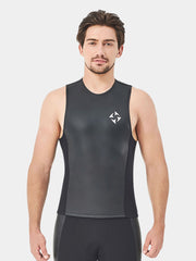 DIVE & SAIL Adults 2MM Smooth Skin Wetsuit Vest, Black