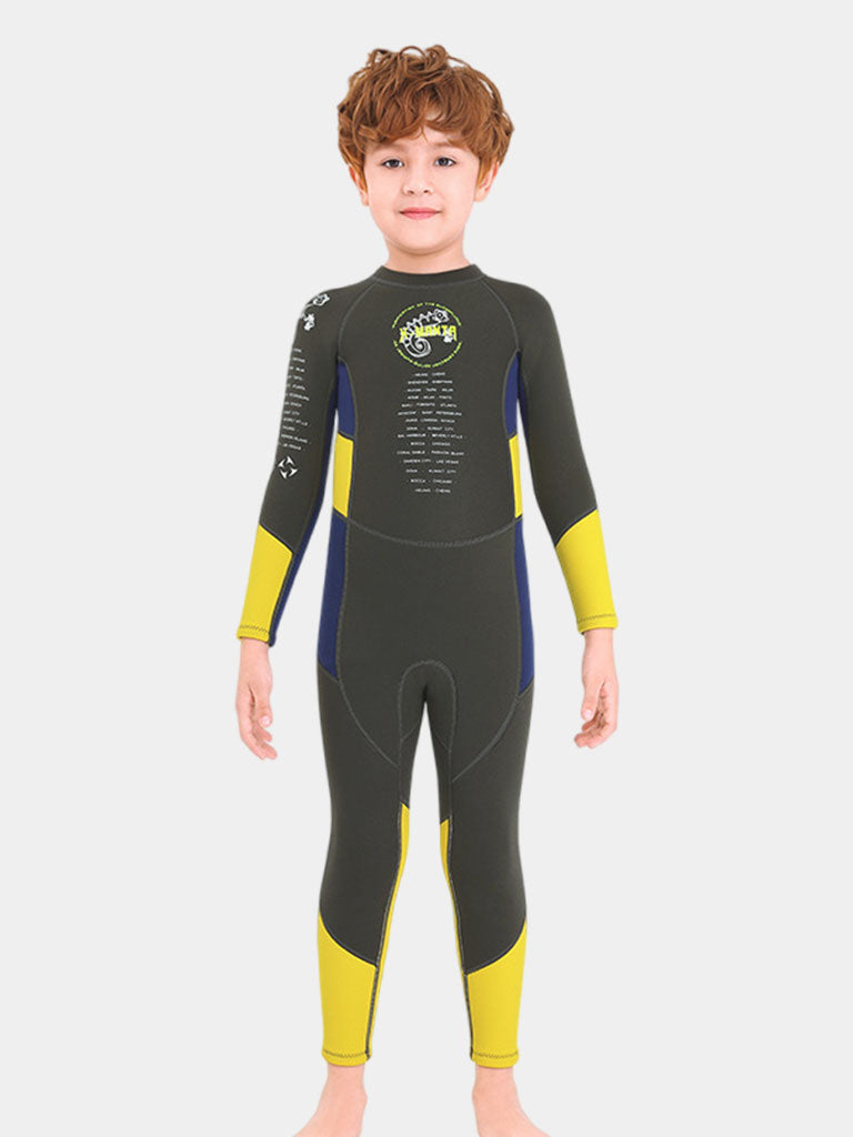 DIVE SAIL Boys 2.5MM Long Sleeve Full Wetsuit Grey