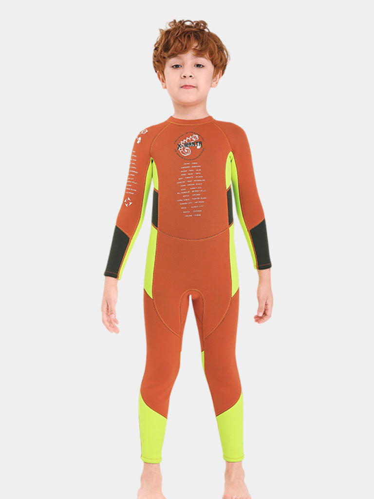 DIVE SAIL Boys 2.5MM Long Sleeve Full Wetsuit Orange