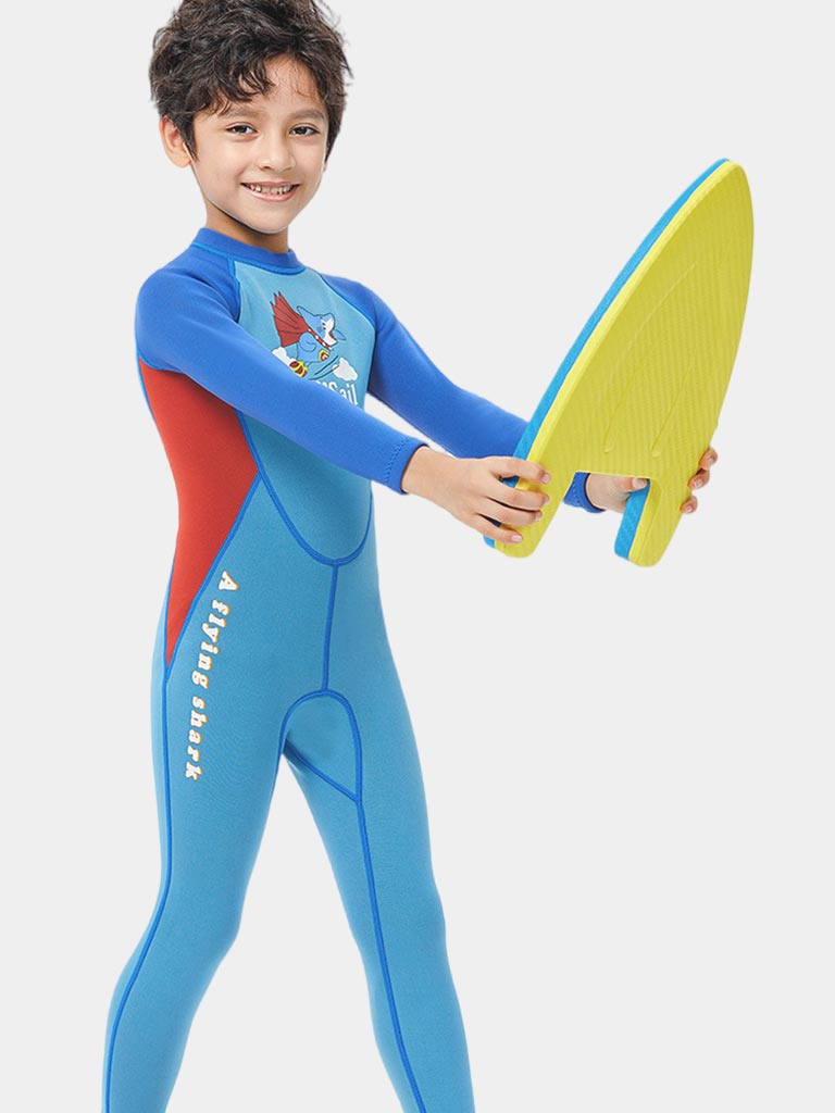 DIVE SAIL Boys 2.5MM One Piece Wetsuit Blue Side