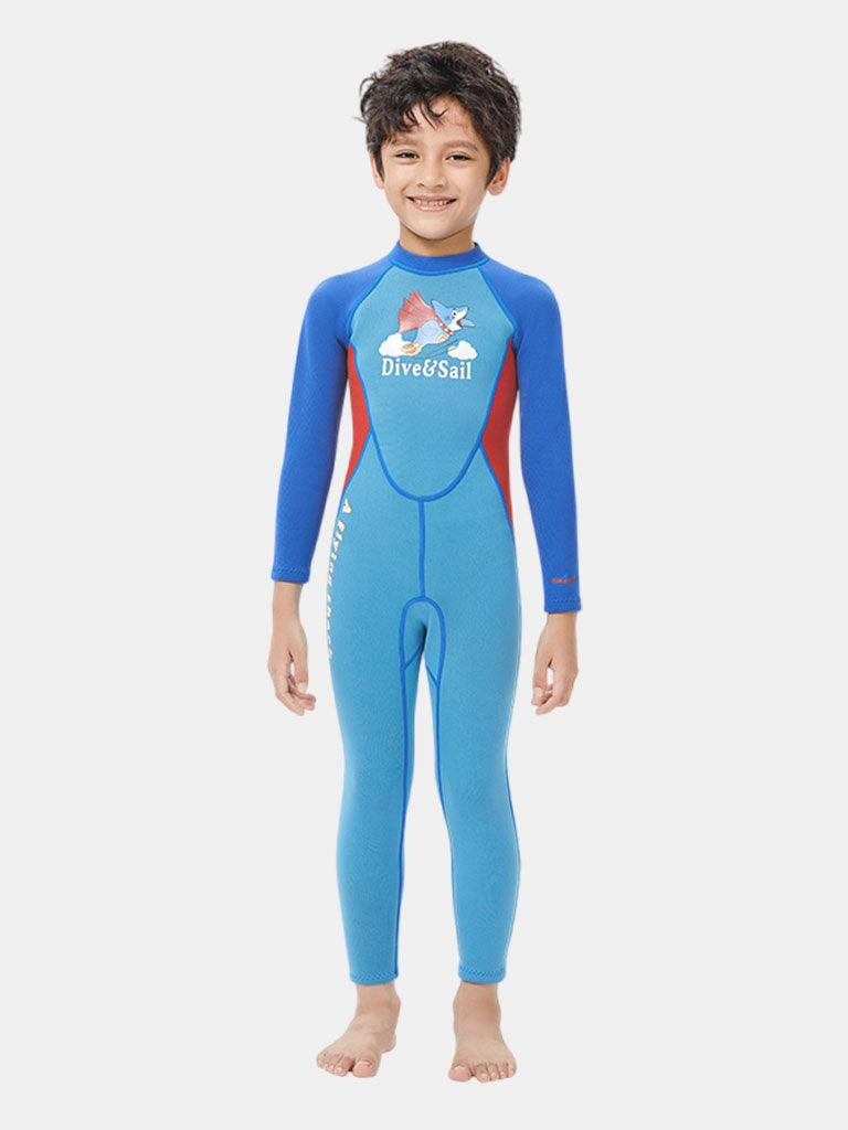 DIVE SAIL Boys 2.5MM One Piece Wetsuit Blue