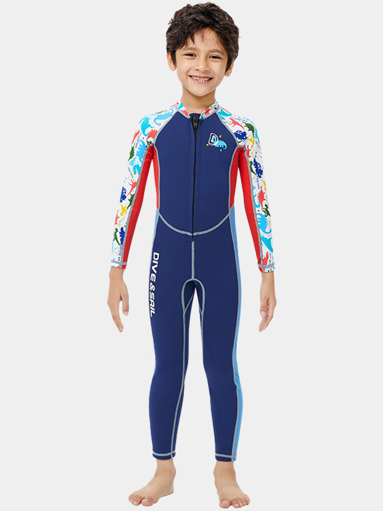 DIVE & SAIL Boys 2mm Front Zip Full Body Wetsuit