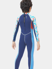 DIVE & SAIL Boys' 2mm Neoprene Colorful Cartoon Full Body Back Zip Wetsuit