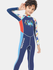 DIVE & SAIL Boys' 2mm Neoprene Colorful Cartoon Full Body Back Zip Wetsuit