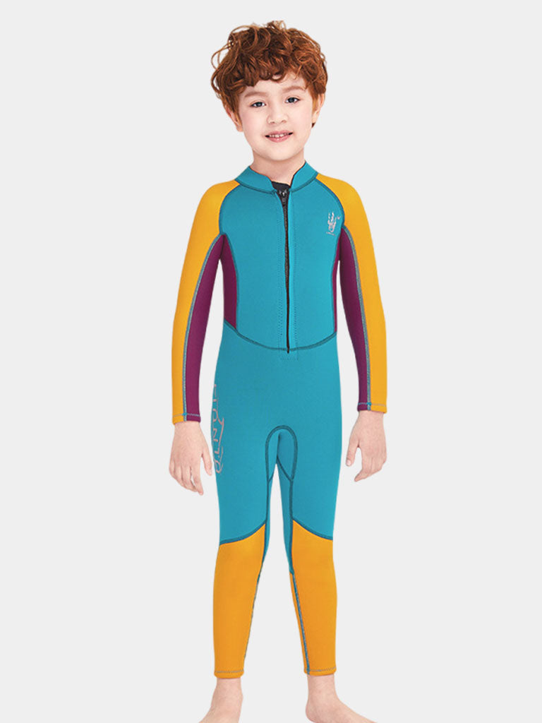 DIVE SAIL Boys One Piece Wetsuit Blue Yellow