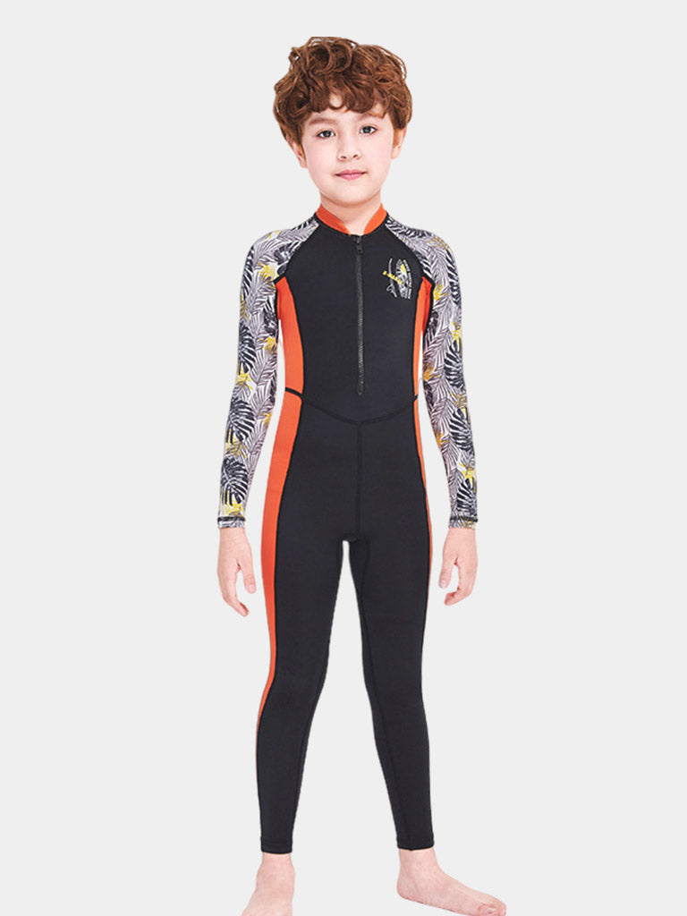 DIVE SAIL Boys Quick Dry One Piece Wetsuit Black 