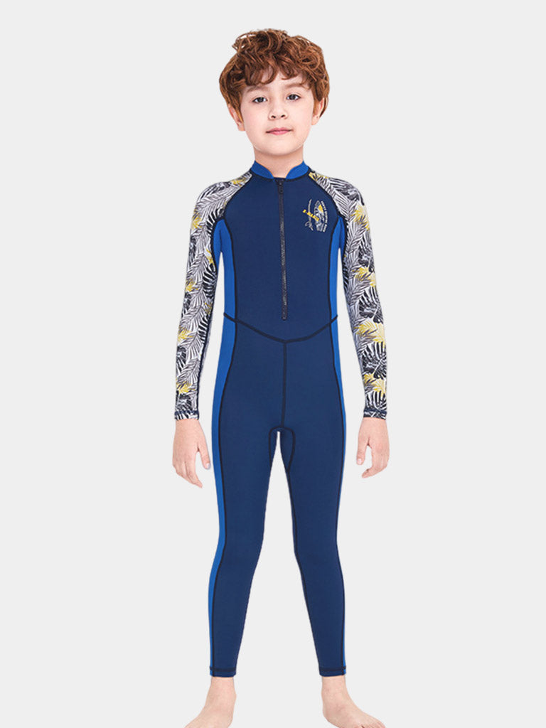 DIVE SAIL Boys Quick Dry One Piece Wetsuit Blue 