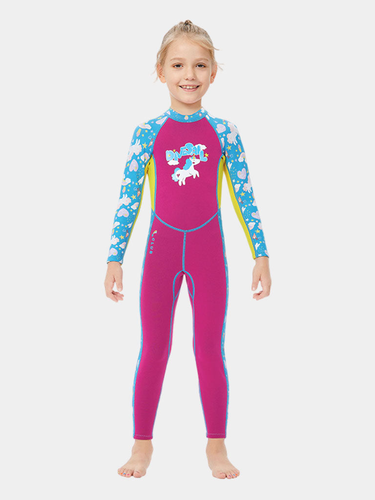 DIVE SAIL Full Body Colourful Warm Wetsuit For Kids