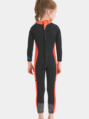 DIVE SAIL Girls 2.5MM One Piece Wetsuit Orange Back