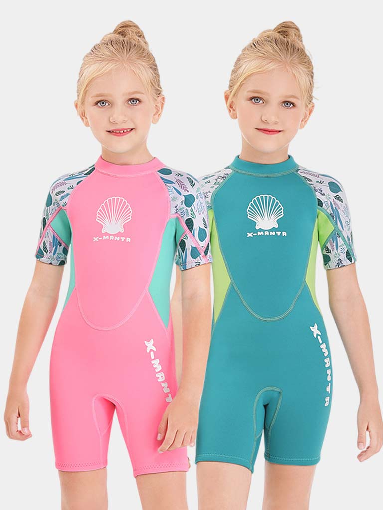 DIVE SAIL Girls 2.5MM Shorty Wetsuit Swimsuit