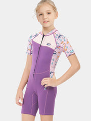 DIVE & SAIL Girls 2.5mm Shorty Front Zip Wetsuit