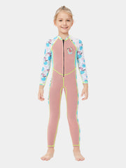 DIVE & SAIL Girls 2mm Flamingo Front Zip Wetsuit