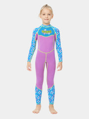 DIVE SAIL Girls Back Zip Floral Full Body Wetsuit