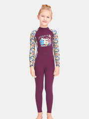 DIVE & SAIL Girls Cartoon Long Sleeve Dive Swimming Wetsuit