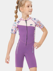 DIVE & SAIL Girls 2.5mm Shorty Front Zip Wetsuit