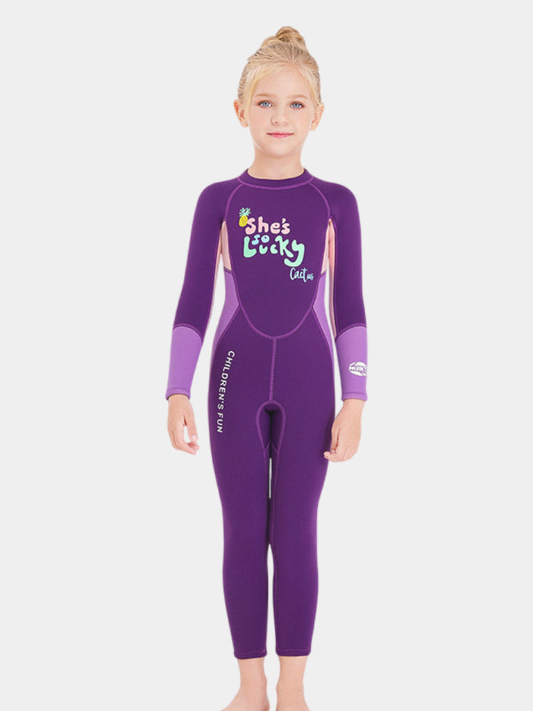 DIVE & SAIL Girls 2.5MM Back Zip Full Wetsuit, 3 Colors