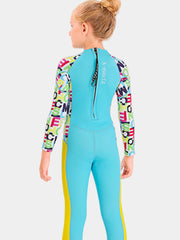 DIVE SAIL Kids Cute Long- leeve Full Wetsuit Back