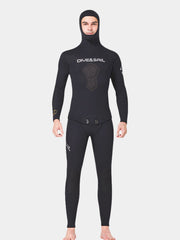 DIVE SAIL Men 3MM Two Piece Hooded Wetsuit Black