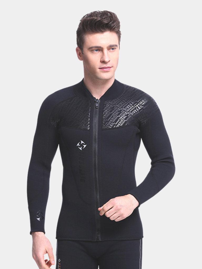 DIVE SAIL Men Front Zip Wetsuit Top Jacket