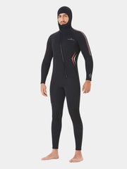 DIVE SAIL Men Full Wetsuit with Hood Black Orange