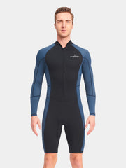 DIVE SAIL Men Long sleeve Front Zip Wetsuit Blue