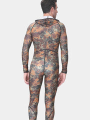 DIVE SAIL Men Plus Size Dive-Skin Camo Suit Back 