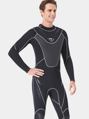 DIVE SAIL Men Shark Skin Full Diving Wetsuit Black Front