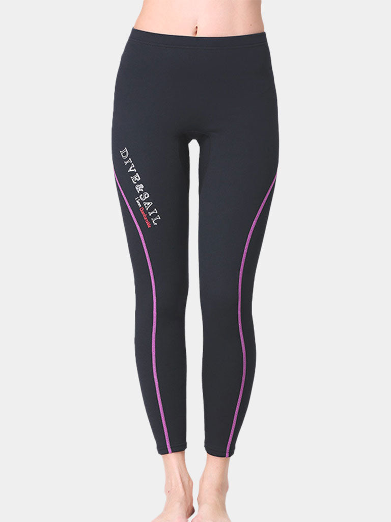 DIVE SAIL Neoprene Wetsuit Pants Women Black Purple