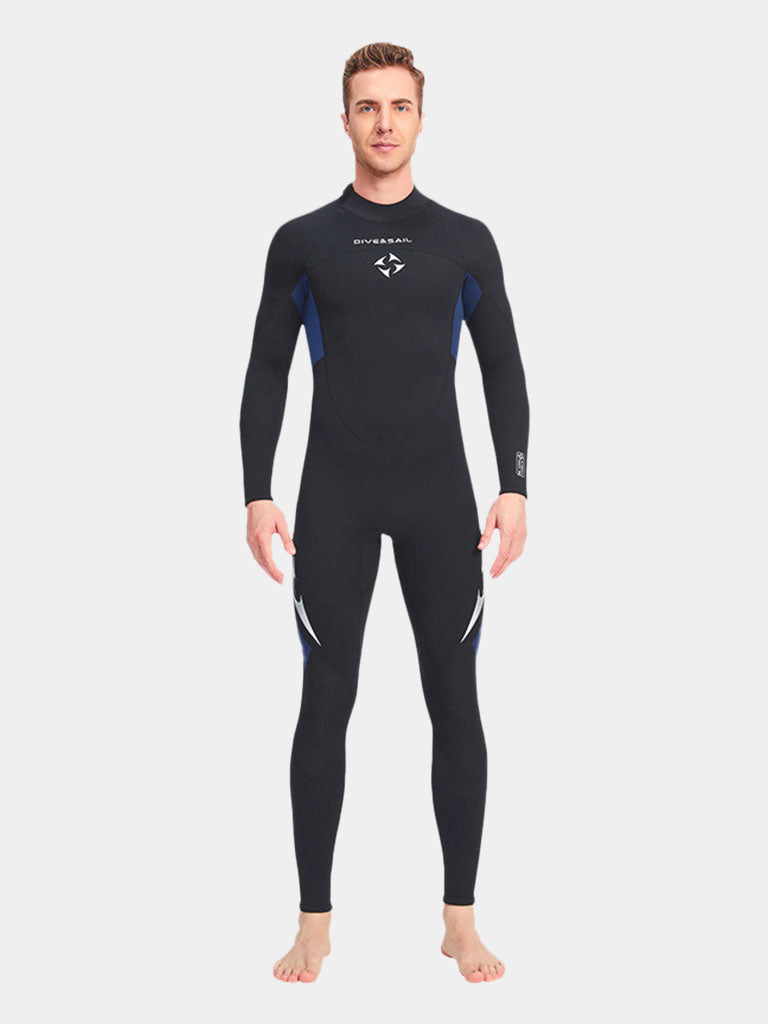 DIVE SAIL Adult 3MM Neoprene Thermal Full Wetsuit Men Blue