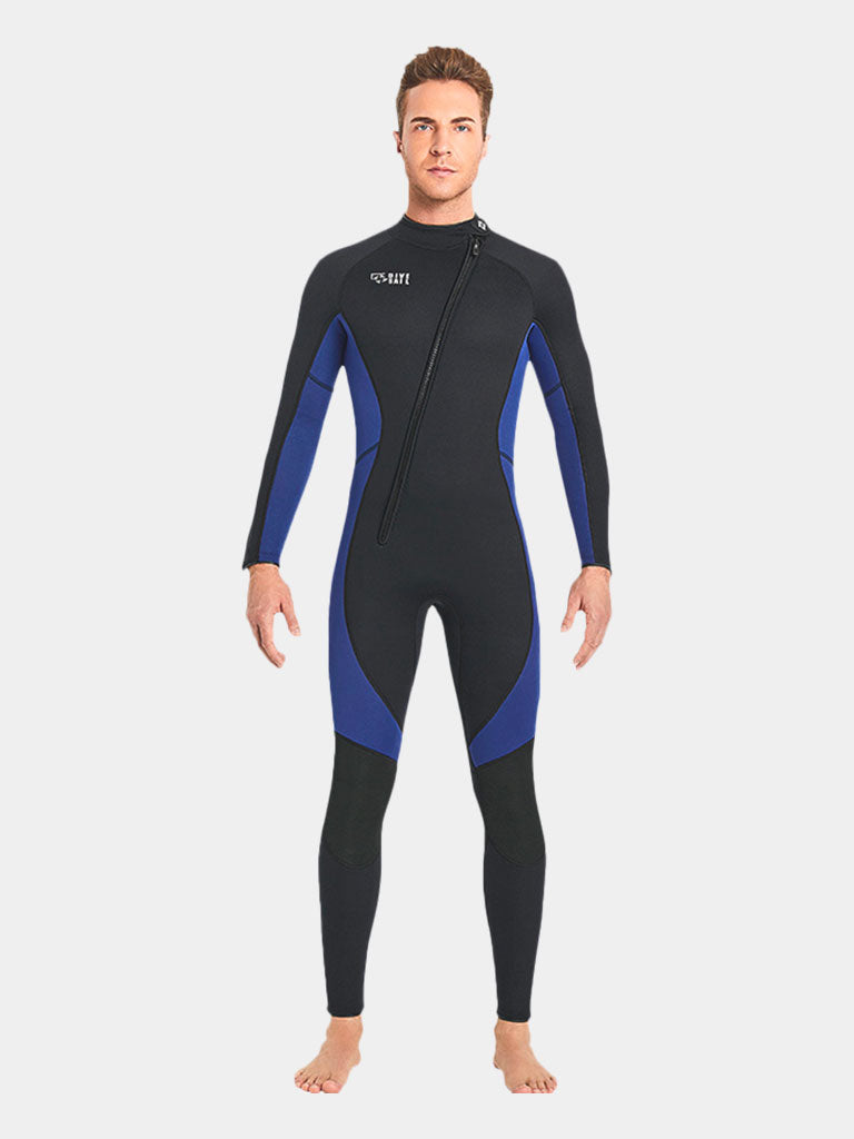 DIVE SAIL Adults Long Sleeve Plus Size One Piece Wetsuit Men Blue