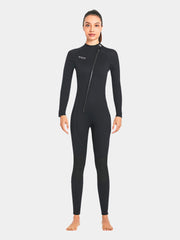 DIVE SAIL Adults Long Sleeve Plus Size One Piece Wetsuit Women Black