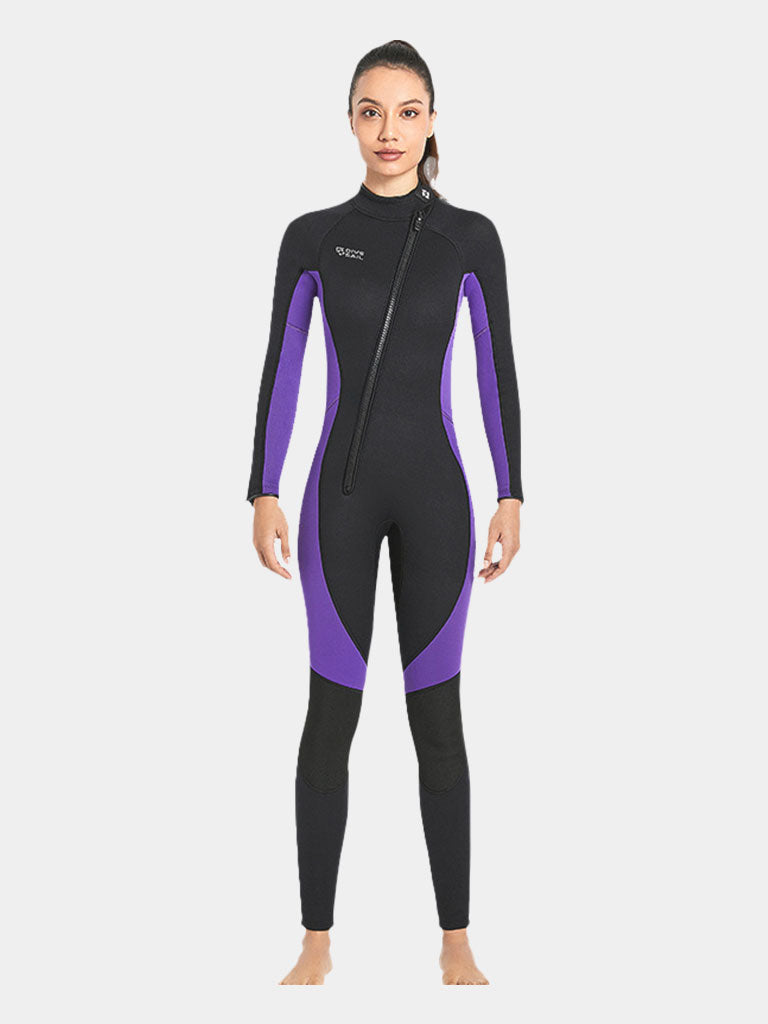 DIVE SAIL Adults Long SleevePlusSize One Piece Wetsuit Women Purple