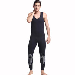 SBART Men's 5MM 2 Piece Cool Water Wetsuit with Hood, Black